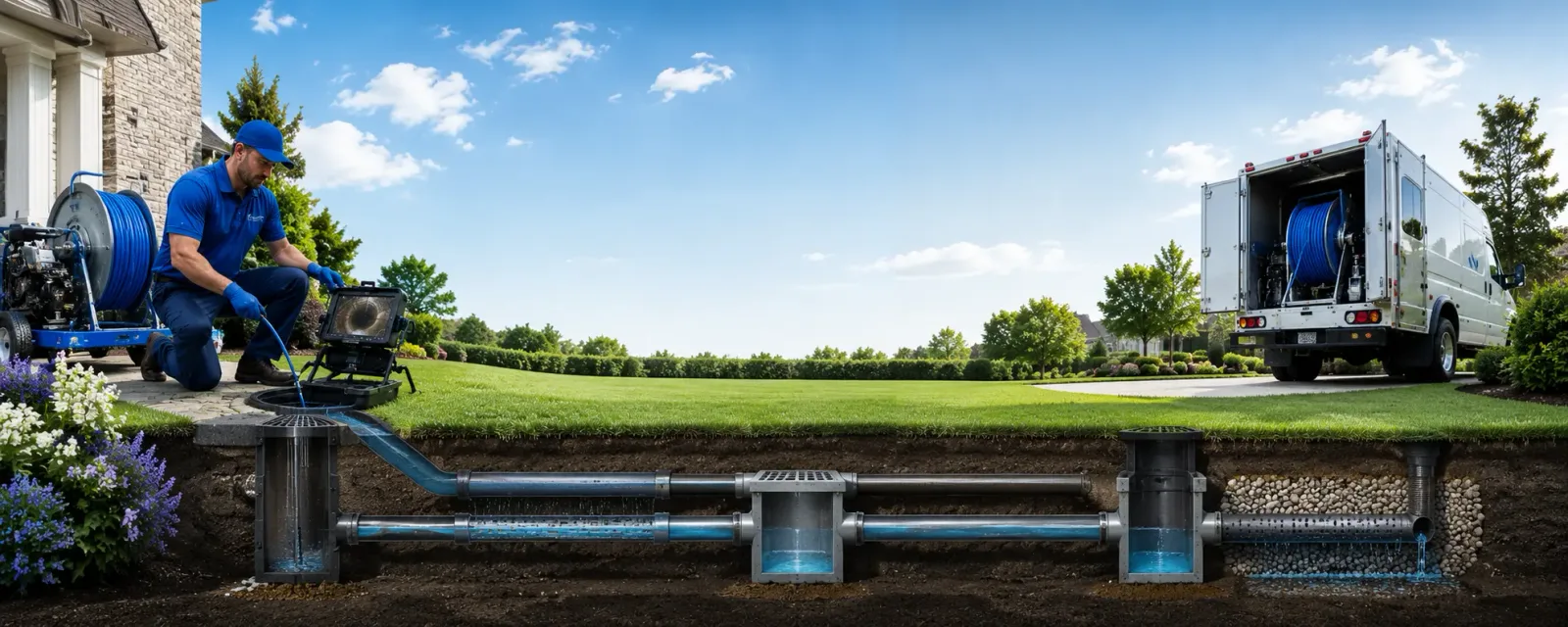 Outdoor drain cleaning information for New Bavaria, OH